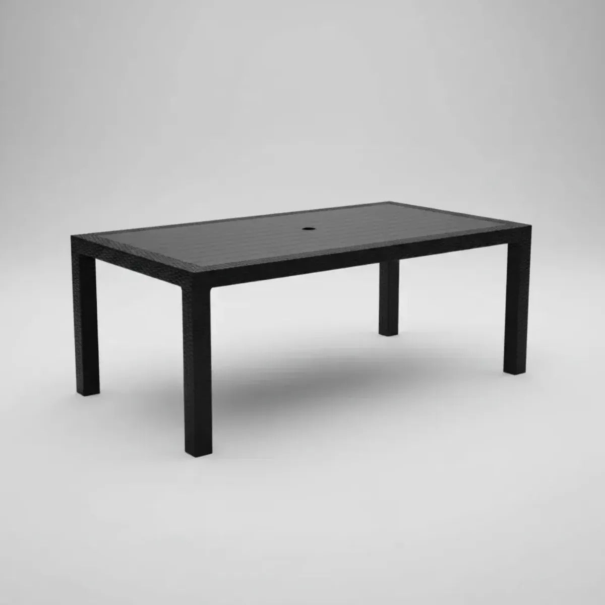 Mesa de Jardín Alejo Símil Rattán 150x90 cm Negro