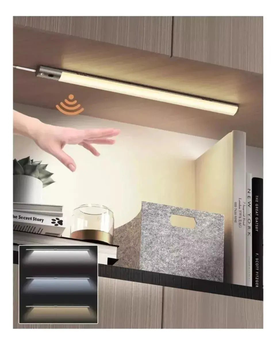 Barra Luz Led 60cm Combo X 2 Aluminio Bajo Alacena Cocina Luz Cálido Fría Neutra Veoquiero