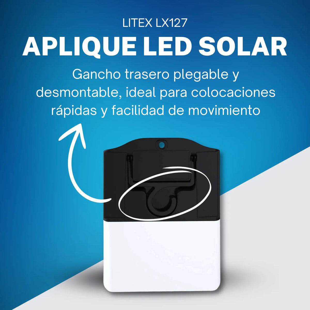 Aplique Solar LED Exterior con Sensor de Movimiento Luz Cálida