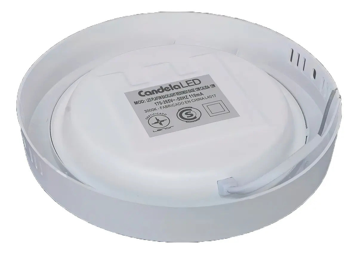 Plafón LED Candela Redondo 18W Luz Fría 6500K