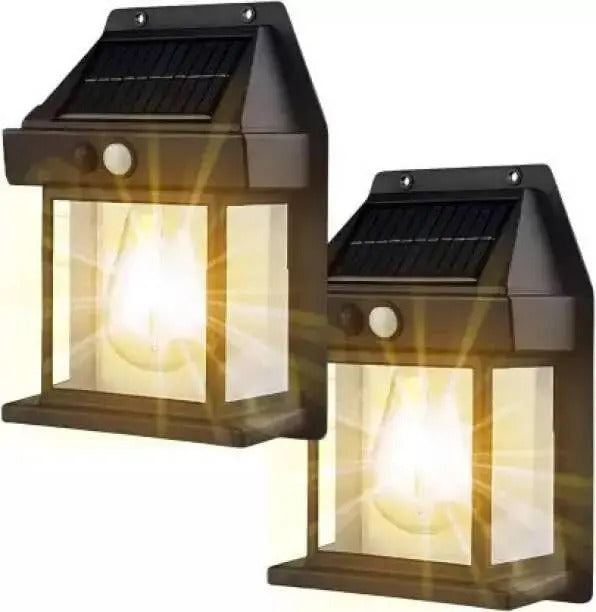 Pack x4 Faroles Solares LED de Pared con Sensor de Movimiento