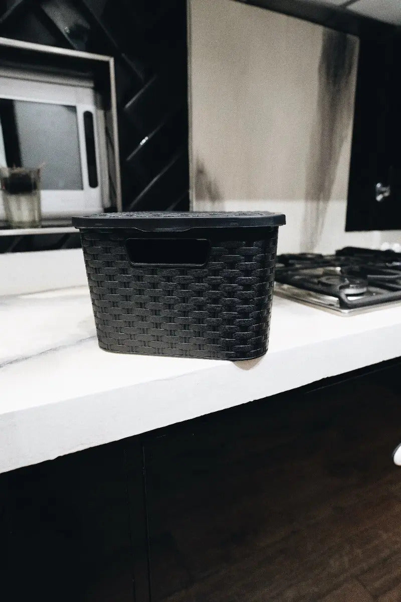 Cajas Organizadoras Símil Rattán Medianas 14 L — Pack x3