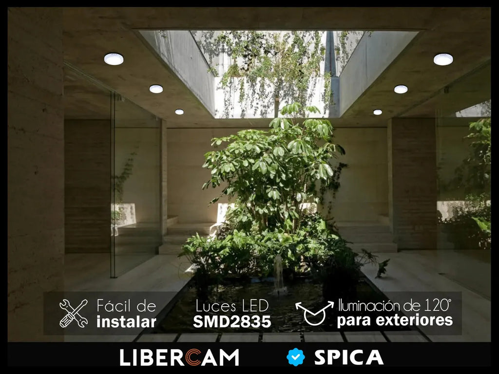 Panel Plafón LED 24W Redondo para Aplicar Exterior — Luz Fría