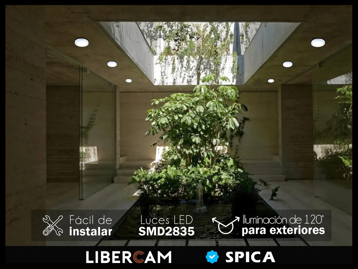 Panel Plafón LED 24W Redondo para Aplicar Exterior — Luz Fría