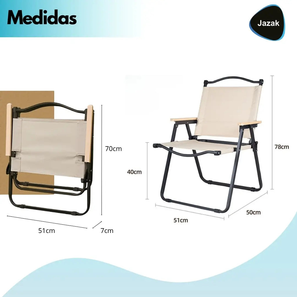 Reposera Plegable Sunfield de Acero con Tela Oxford Beige