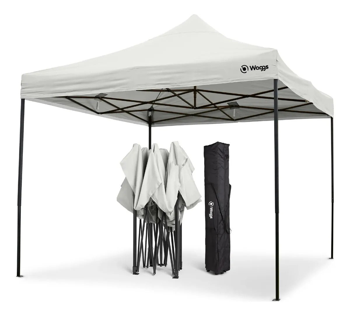 Gazebo Plegable 3x3 m Autoarmable Impermeable Waggs Blanco