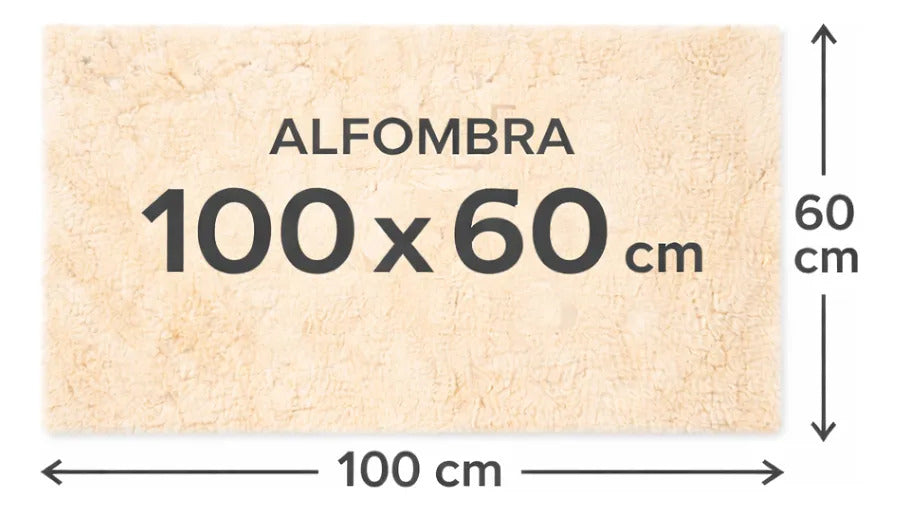 Alfombra Nórdica Peluda 100x60 cm Pie de Cama