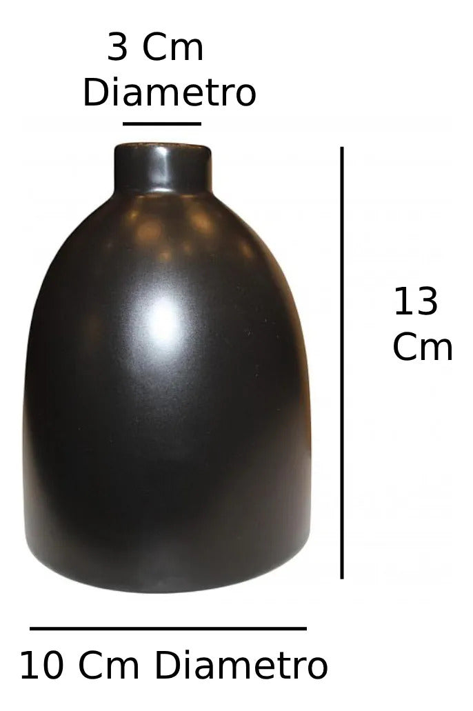 Florero Jarrón de Cerámica Cilindro Ancho 13 cm