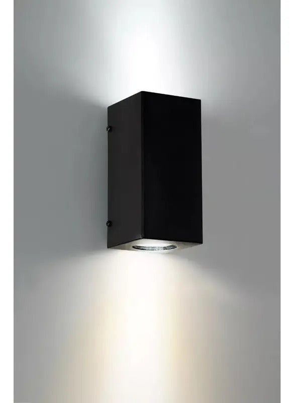 Aplique de Pared Bidireccional Mónaco GU10 Negro IP33