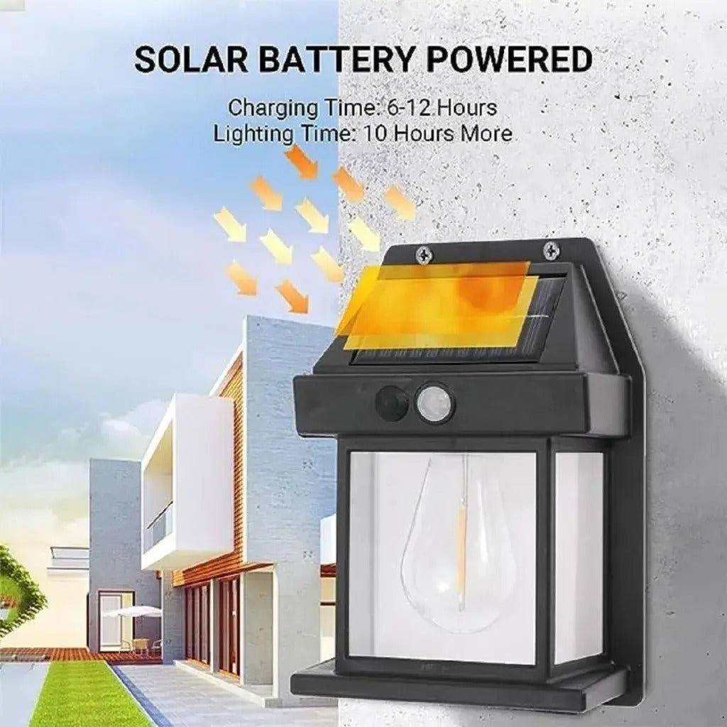 Pack x4 Faroles Solares LED de Pared con Sensor de Movimiento