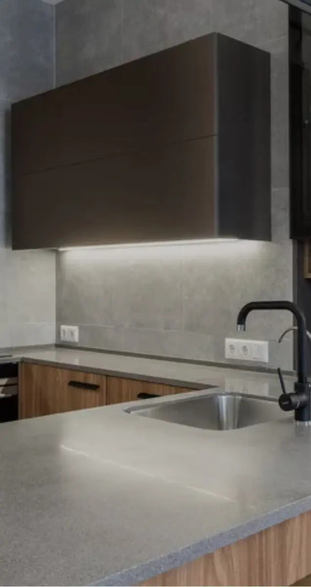 Barra Luz Led 60cm Combo X 2 Aluminio Bajo Alacena Cocina Luz Cálido Fría Neutra Veoquiero