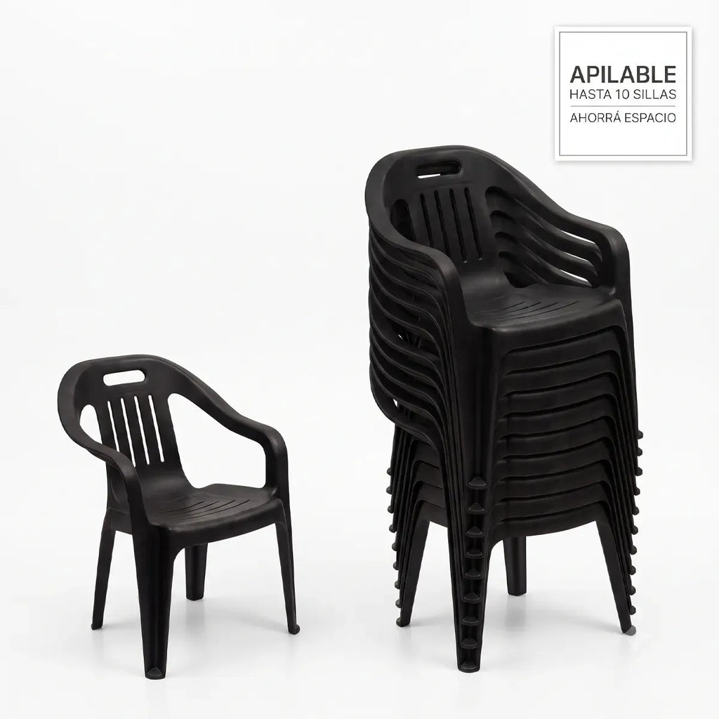 Sillón de Jardín Fátima Polipropileno Reforzado Negro
