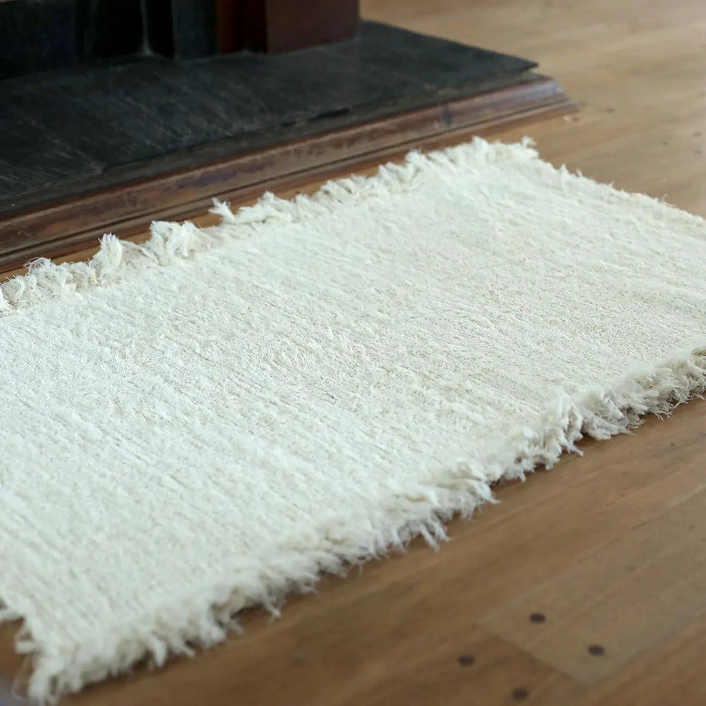 Alfombra de Algodón Tejida en Telar 110x60 cm