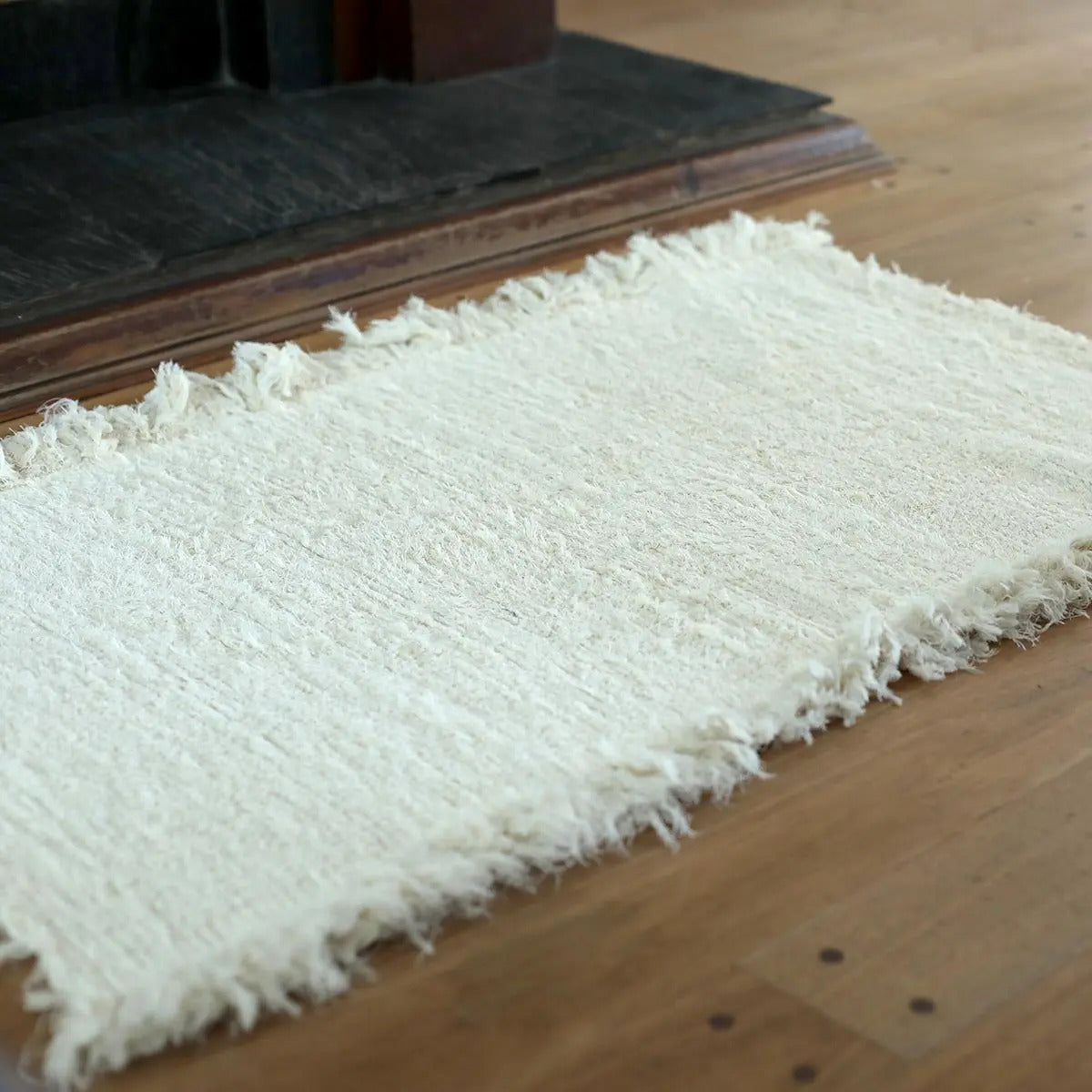 Alfombra de Algodón Tejida en Telar 110x60 cm