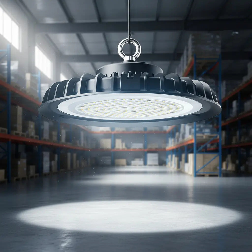 Lámpara LED Galponera Industrial UFO 100W Luz Fría 6500K