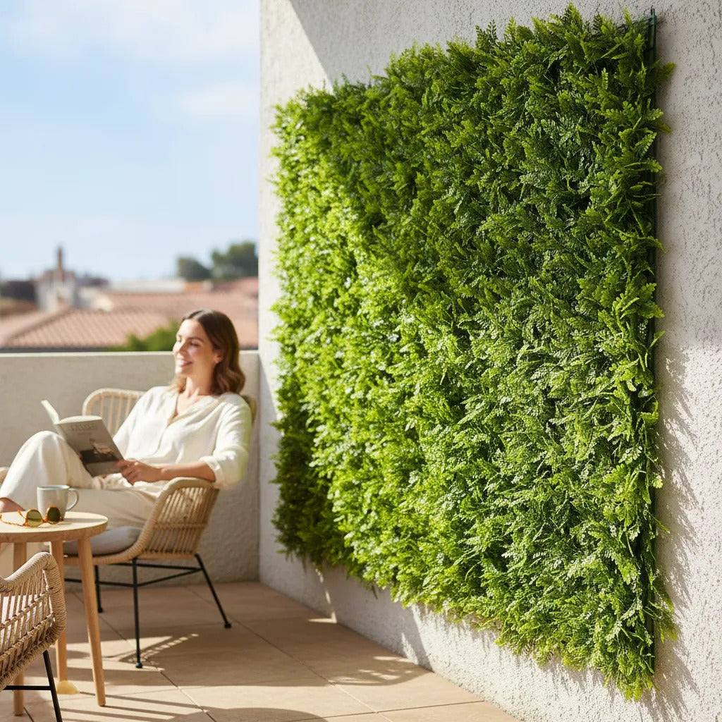 Panel de Jardín Vertical Artificial 50x50 cm Muro Verde