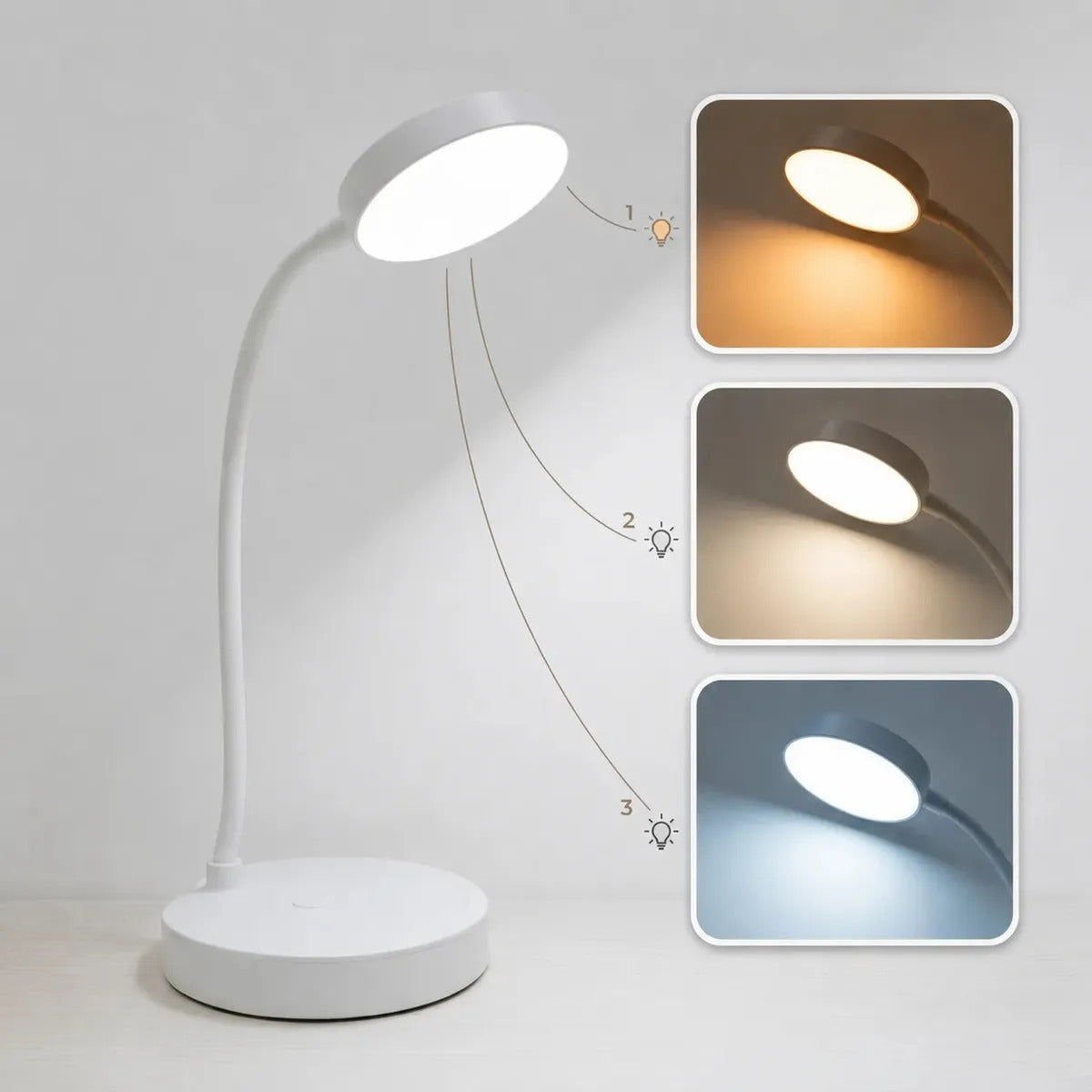 Velador LED Flexible Táctil Trafolec Luz Regulable