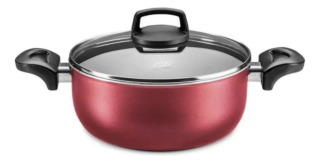 Batería de Cocina Safira MTA 7 Piezas Antiadherente Rojo