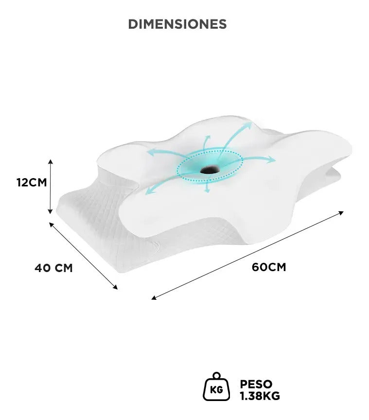 Almohada Cervical Gadnic Memory Foam Diseño Mariposa