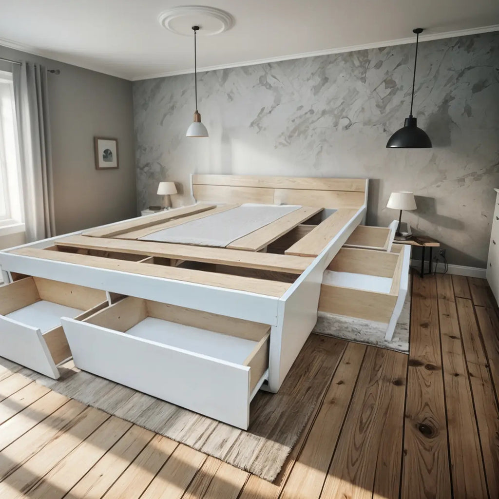 Cama Box Vicky 2 Plazas 140x190 cm con Cajones