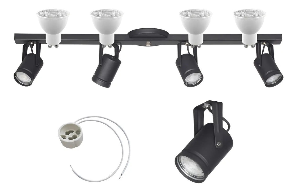 Aplique de Techo Barral Slim 4 Spots con Dicroicas LED