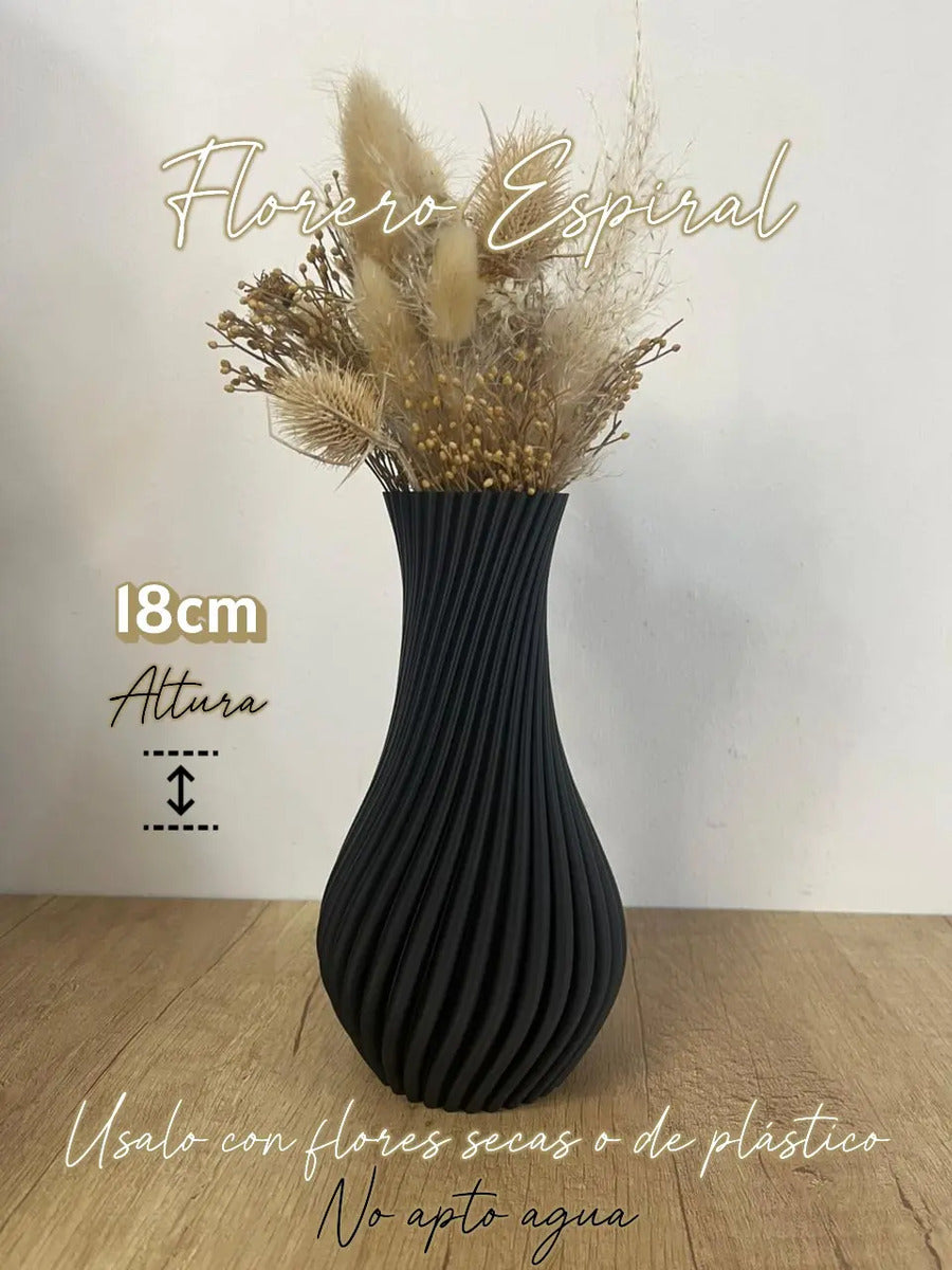 Florero Jarrón Nórdico Espiral Minimalista Impresión 3D