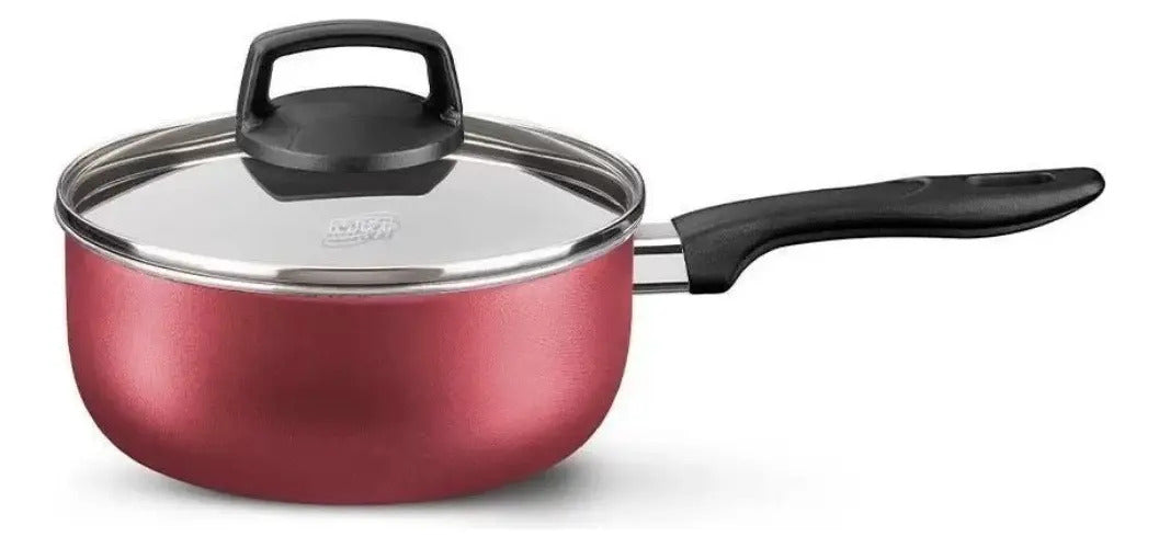 Batería de Cocina Safira MTA 7 Piezas Antiadherente Rojo