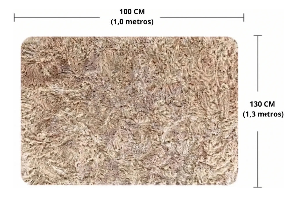 Alfombra Nórdica Furry 1,00 x 1,30 m Pelo Largo