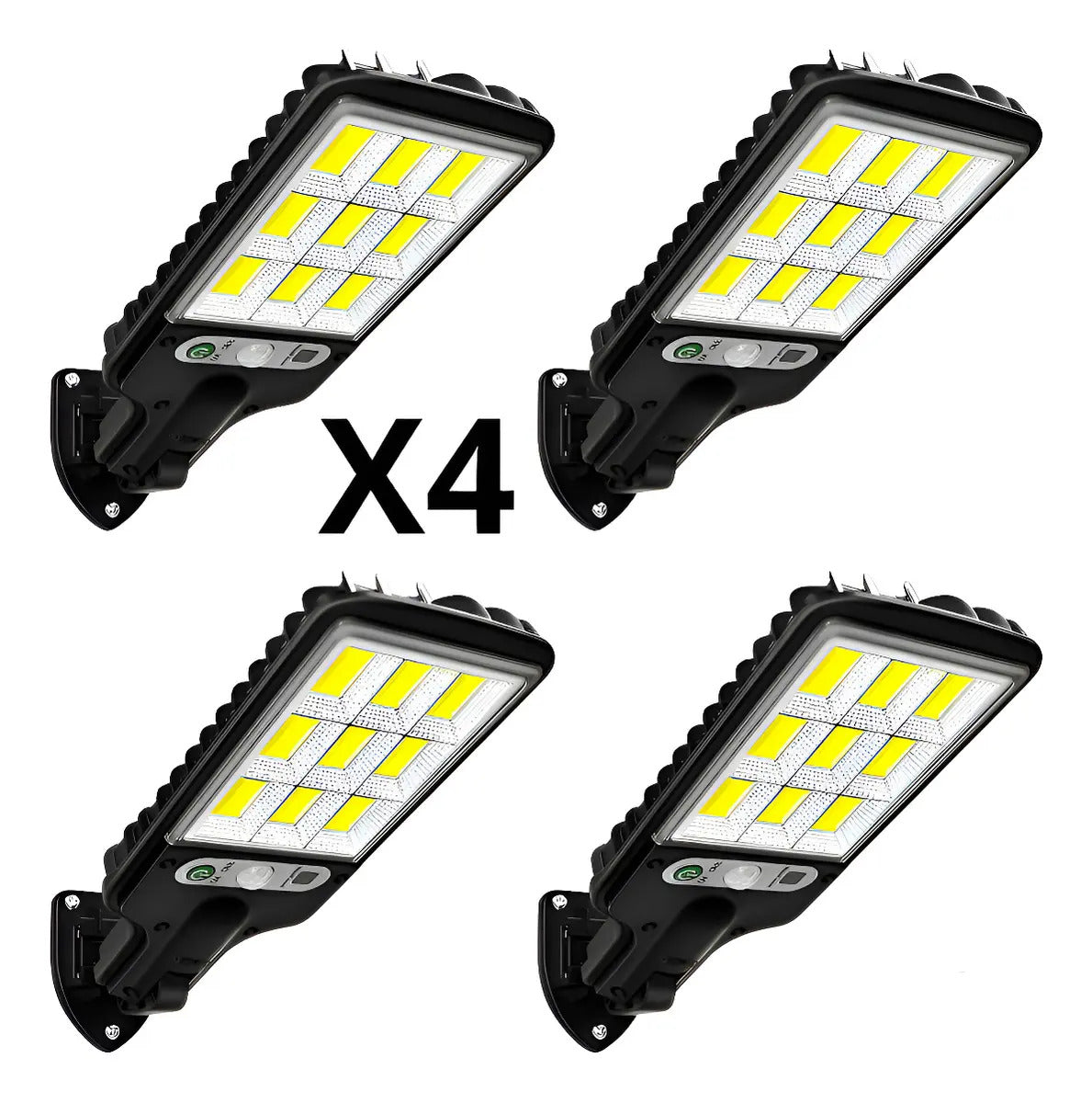 Pack x4 Reflectores Solares LED con Sensor de Movimiento IP65