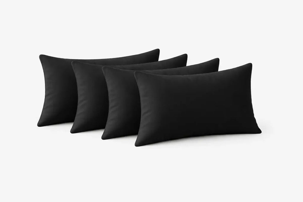 Combo x4 Almohadas Vellón Premium 60x35 cm Negro