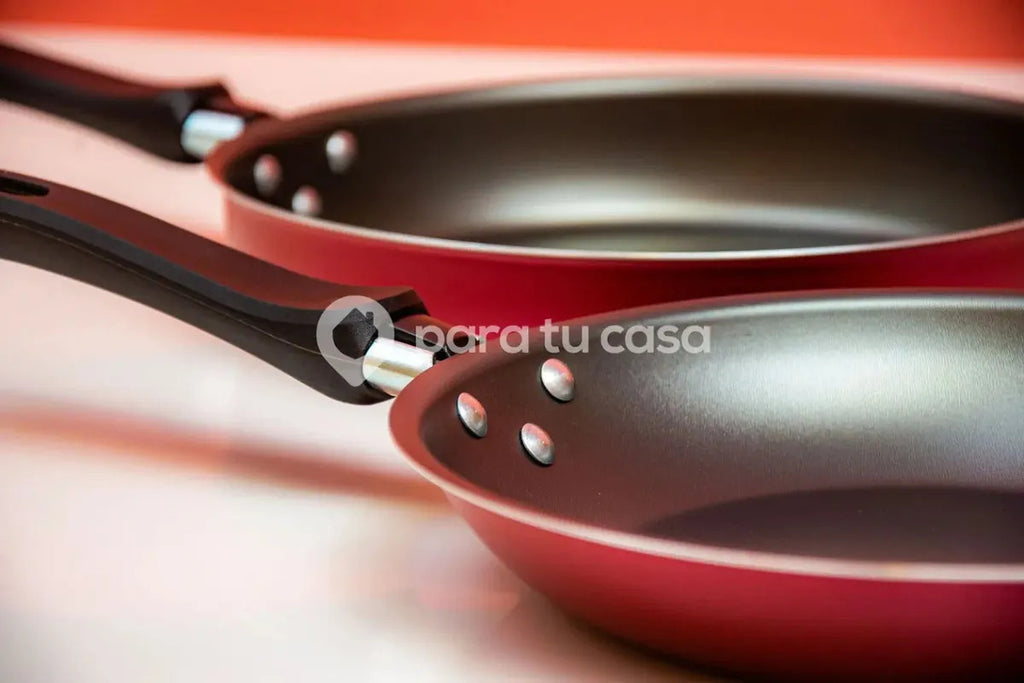 Batería de Cocina Safira MTA 7 Piezas Antiadherente Rojo