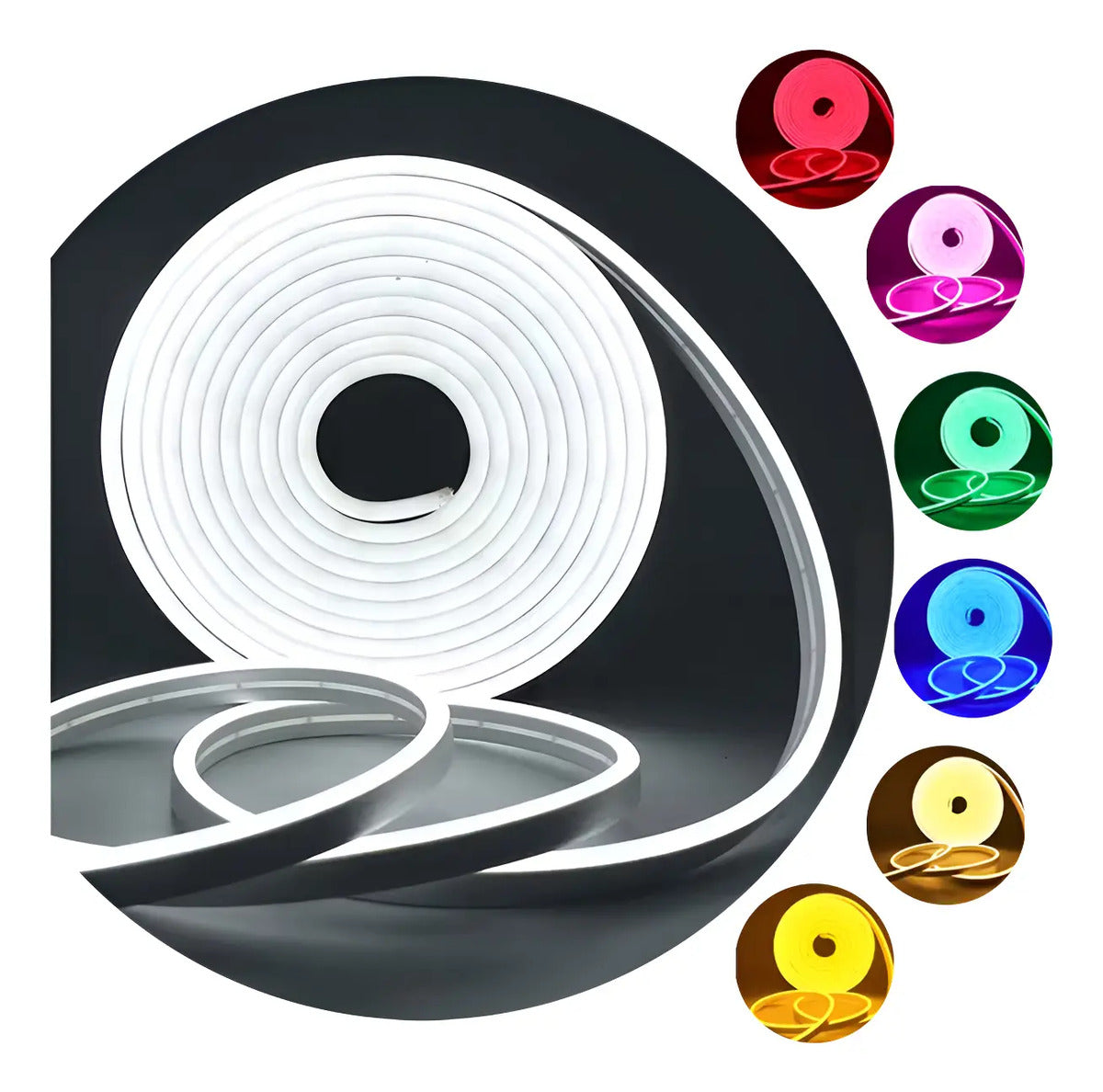 Kit Manguera Neón LED 5 m IP65 con Fuente y Ficha 12V