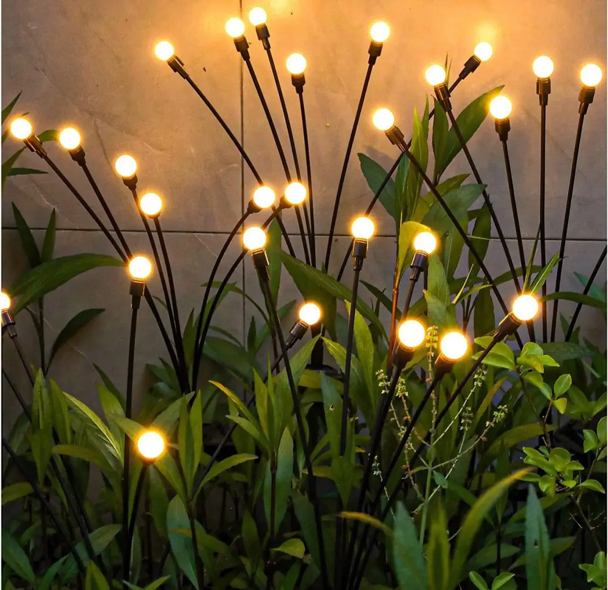 Luces Solares de Estaca Ramo de Bolitas 75 cm - Pack x2