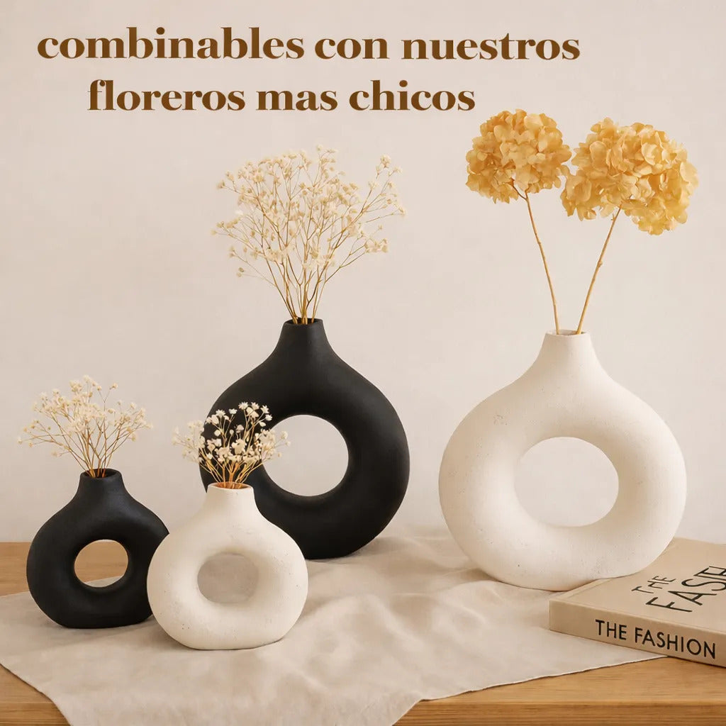 Florero de Cerámica Nórdico Dona 20 cm