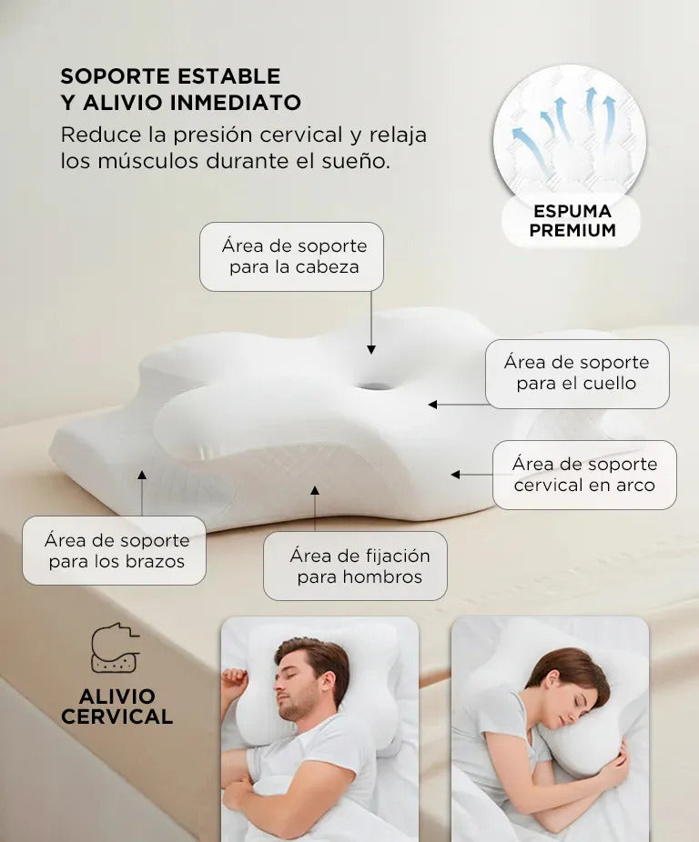 Almohada Cervical Gadnic Memory Foam Diseño Mariposa