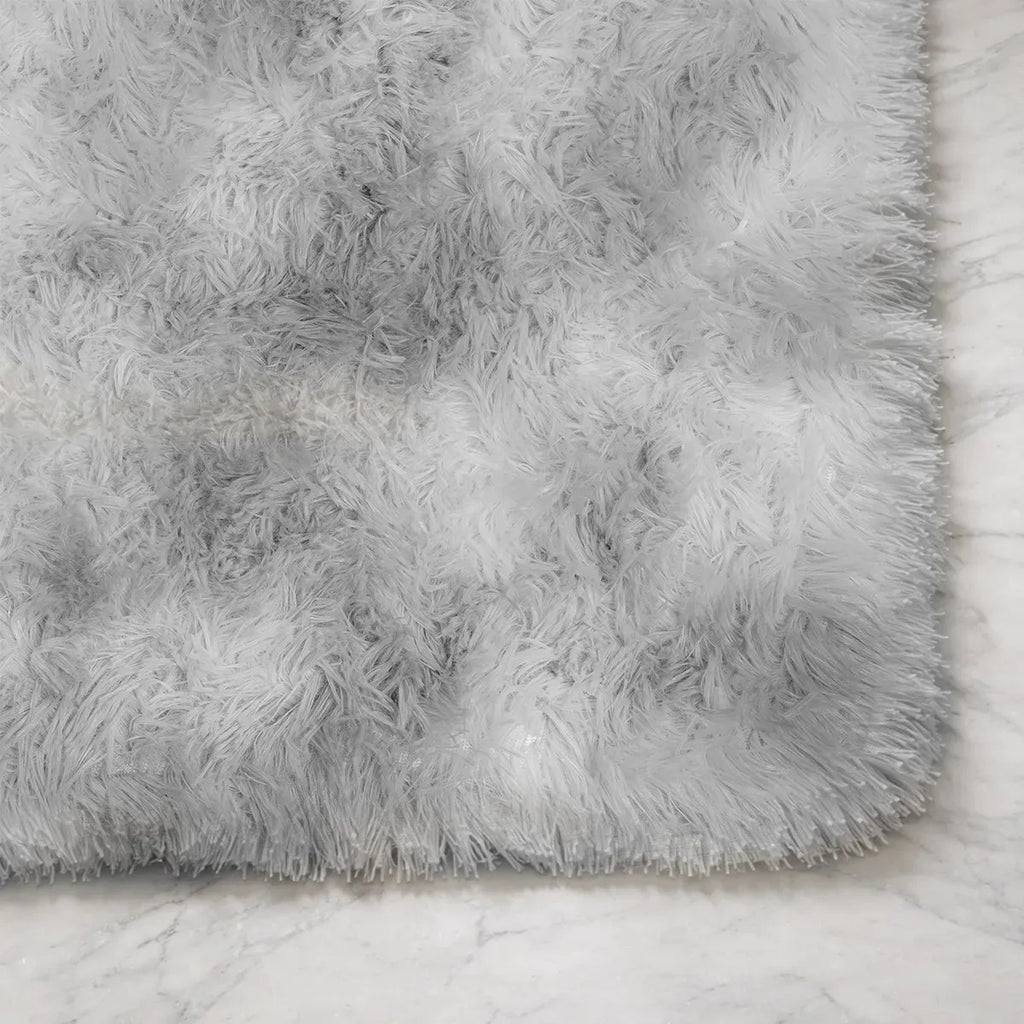 Alfombra Nórdica Pelo Largo 100x60 cm Lavable Gris