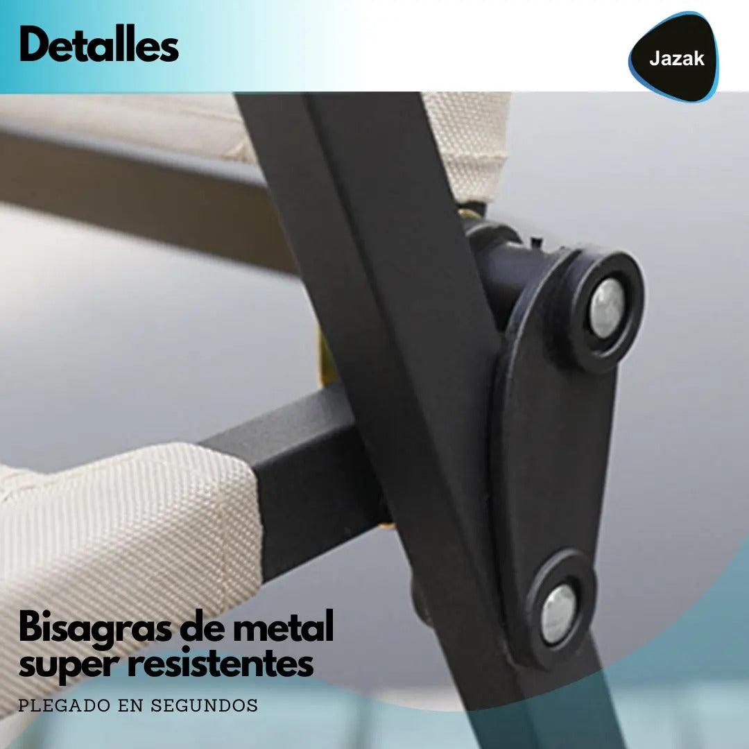 Reposera Plegable Sunfield de Acero con Tela Oxford Beige