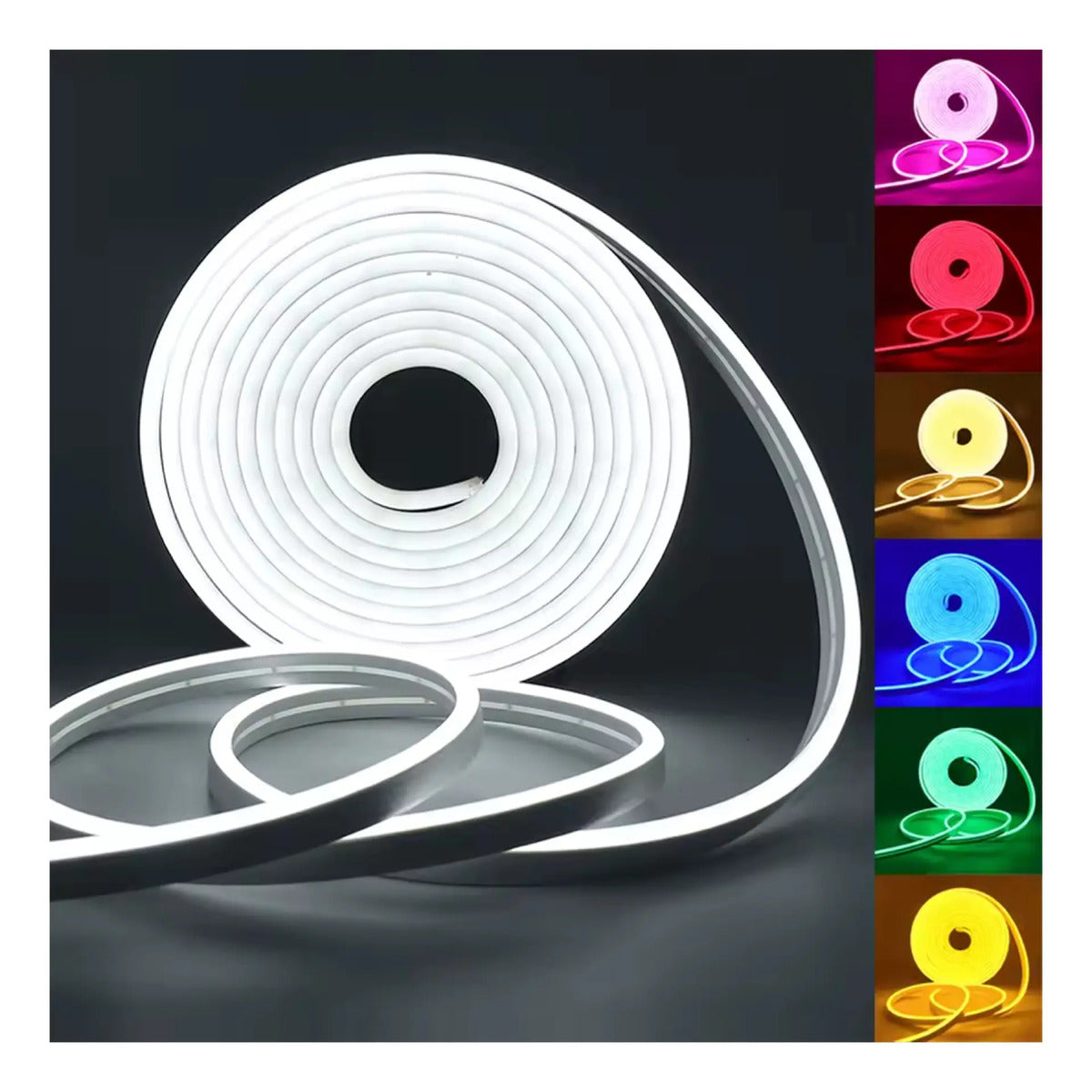 Kit Manguera Neón LED 5 m IP65 con Fuente y Ficha 12V