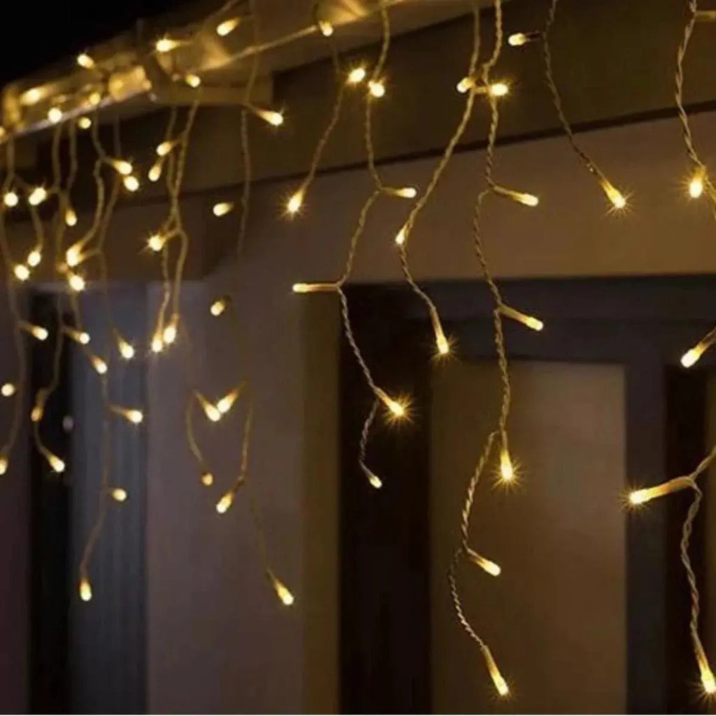 Cortina LED Lluvia 4 x 0,6 m Interconectable con Efectos