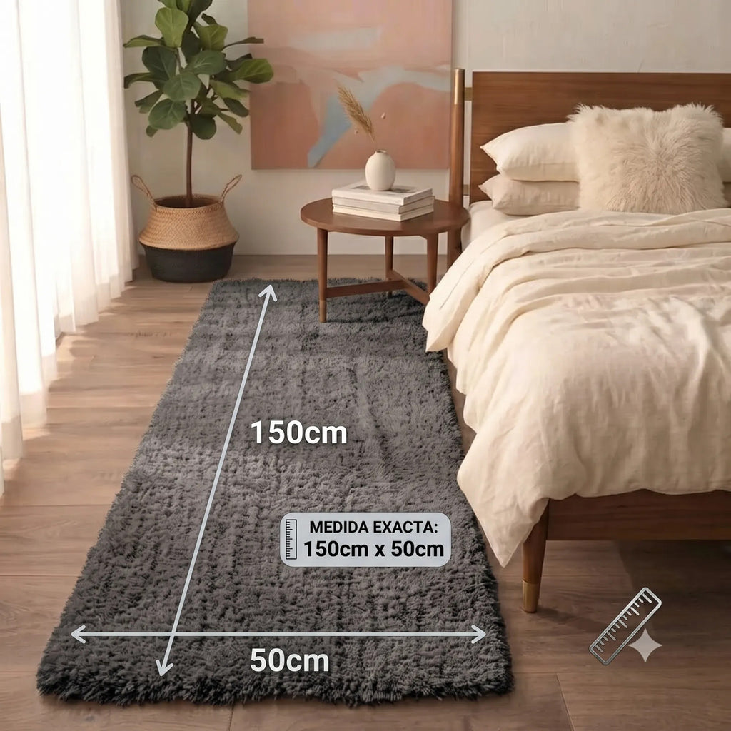 Alfombra Nórdica Furry 150x50 cm Base Antideslizante