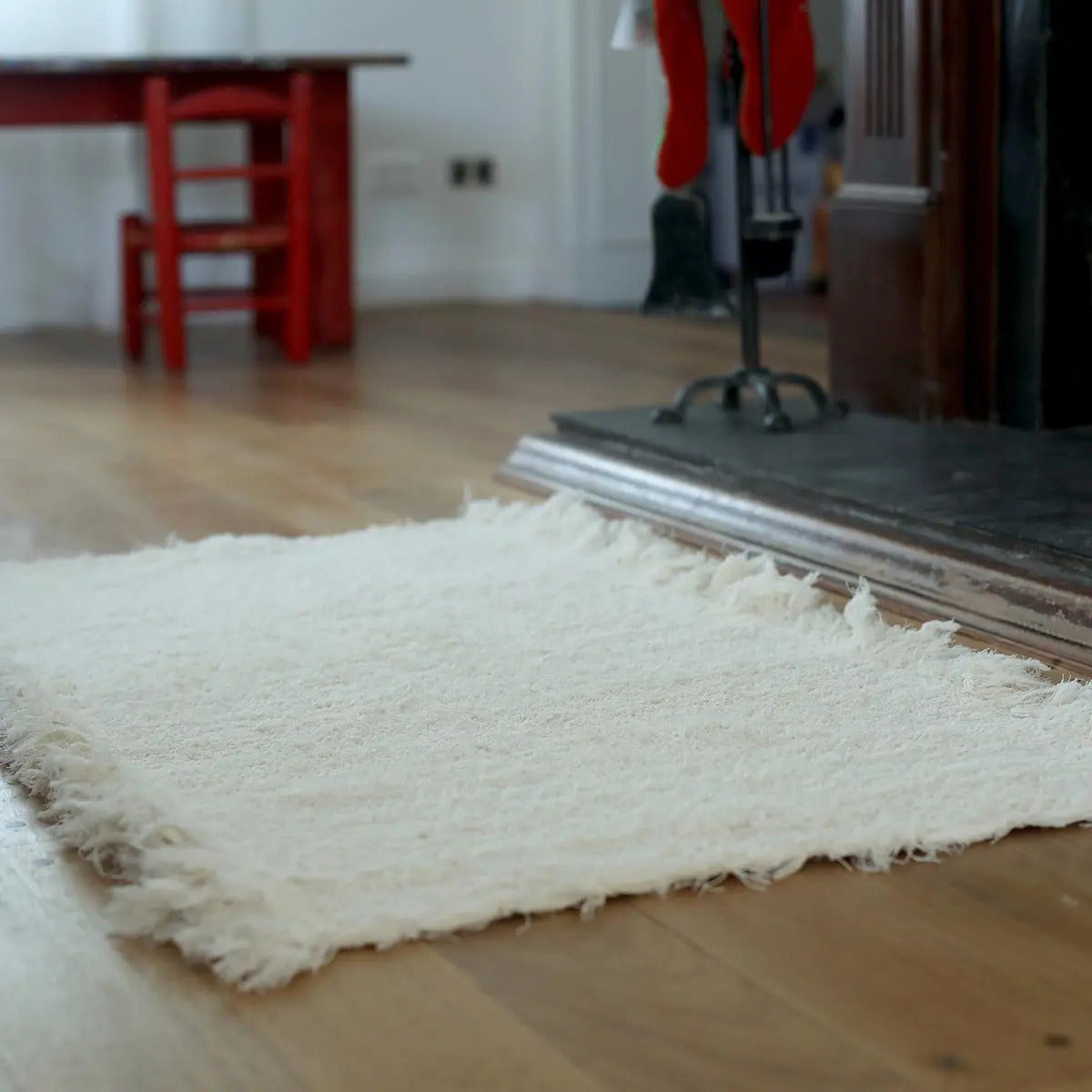 Alfombra de Algodón Tejida en Telar 110x60 cm