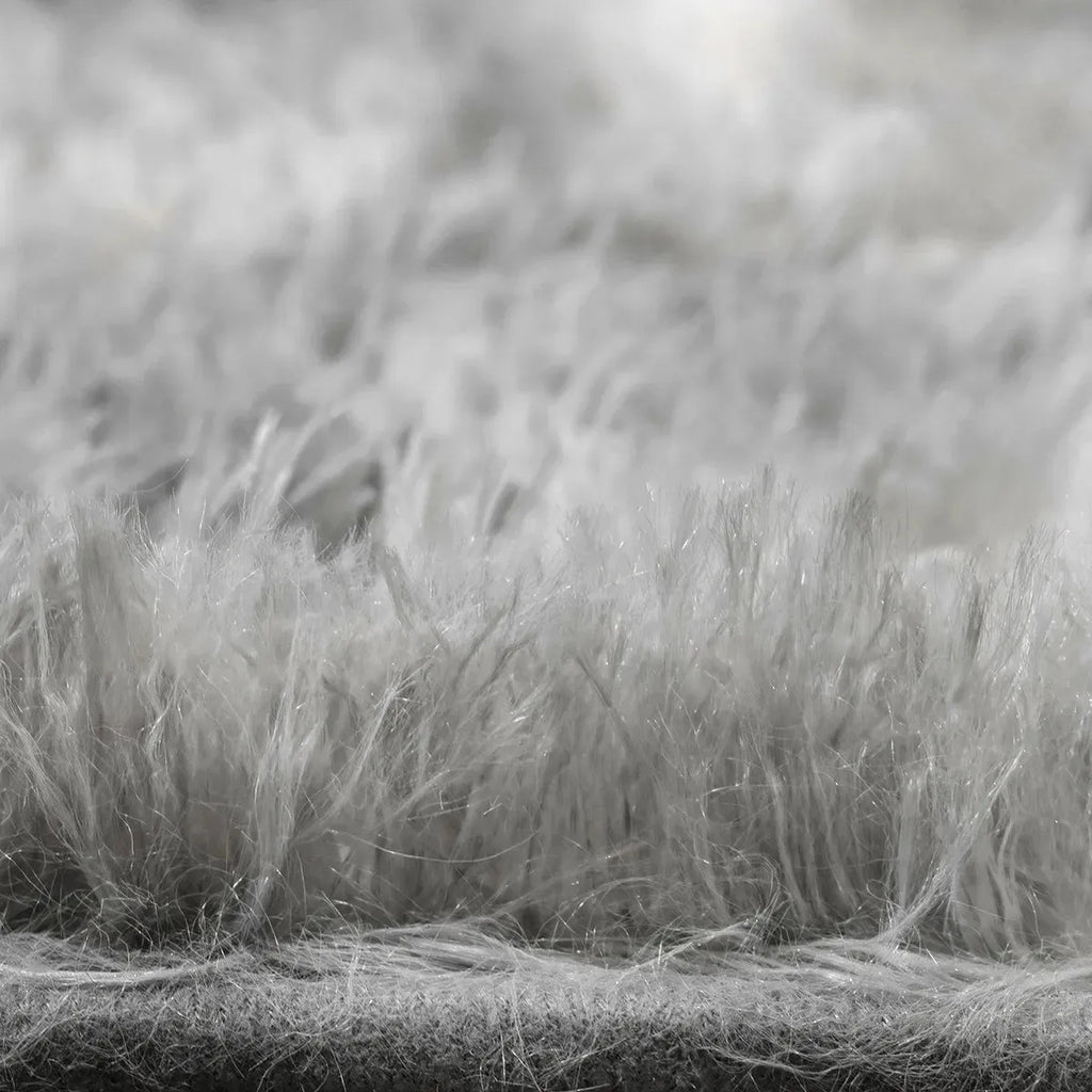 Alfombra Nórdica Pelo Largo 100x60 cm Lavable Gris
