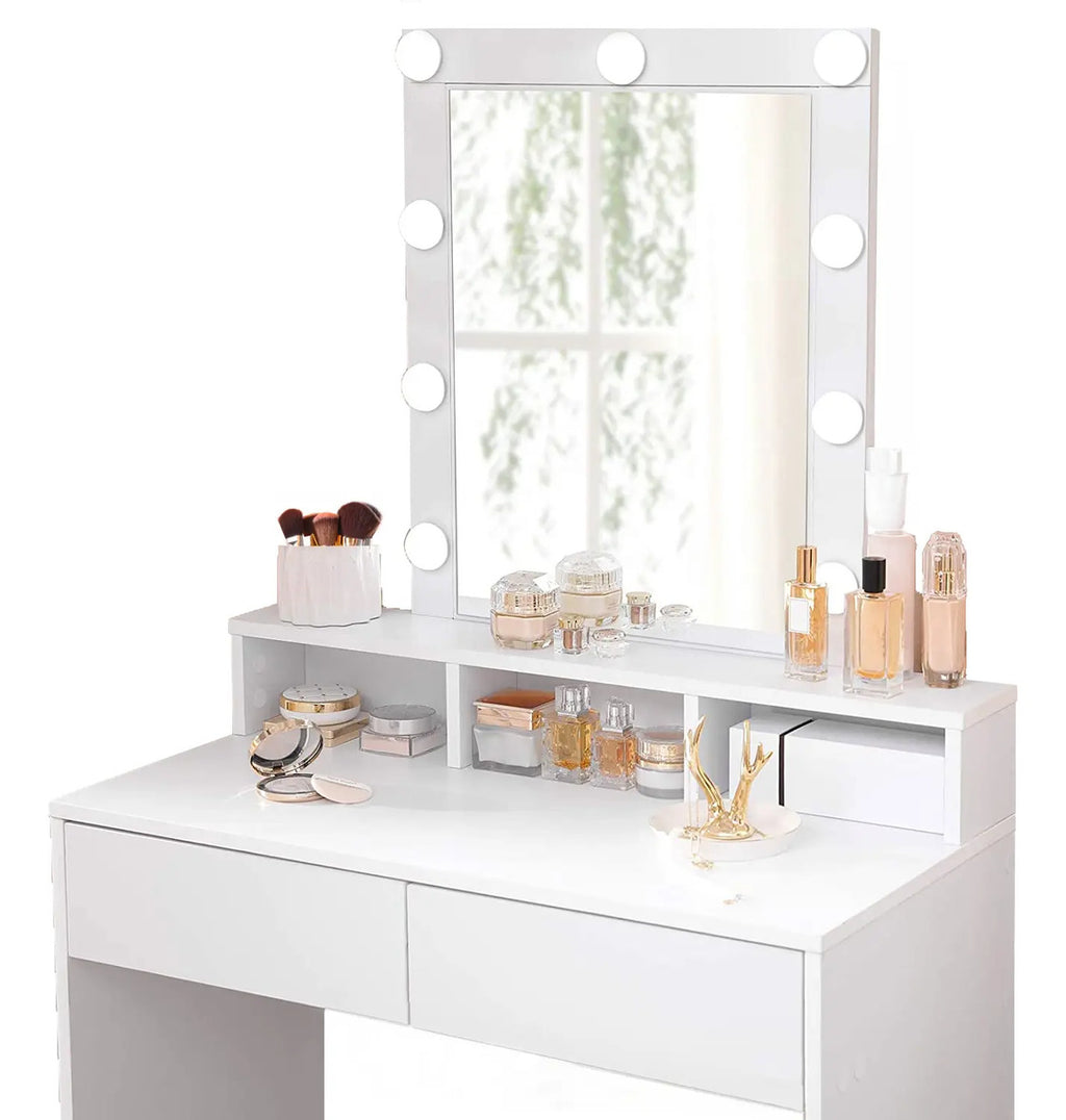 Tocador de Maquillaje Sharon con Espejo de Luces LED