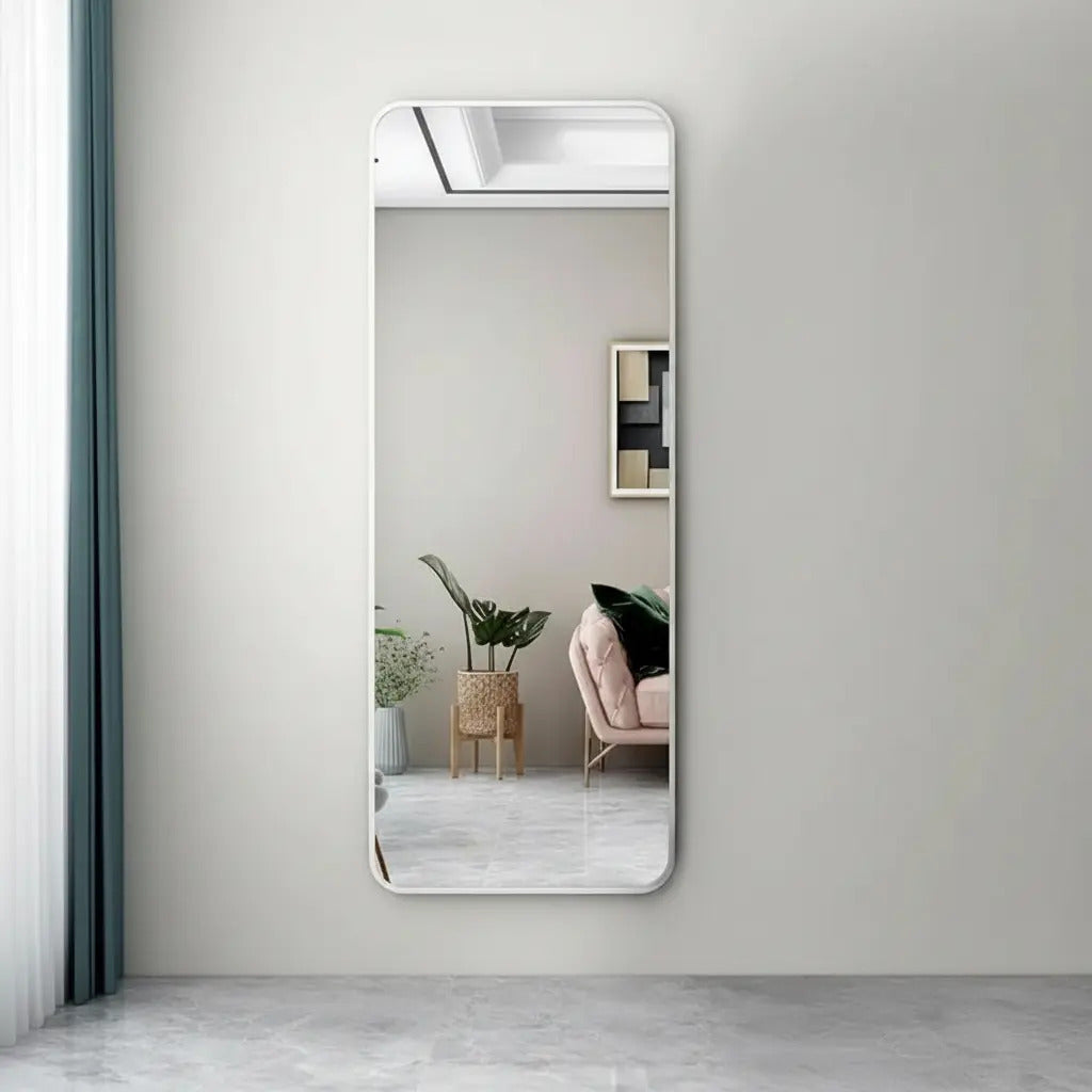 Espejo Rectangular 125x45 cm Moderno con Marco PVC