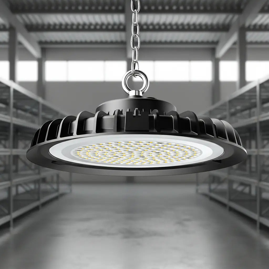 Lámpara LED Galponera Industrial UFO 100W Luz Fría 6500K