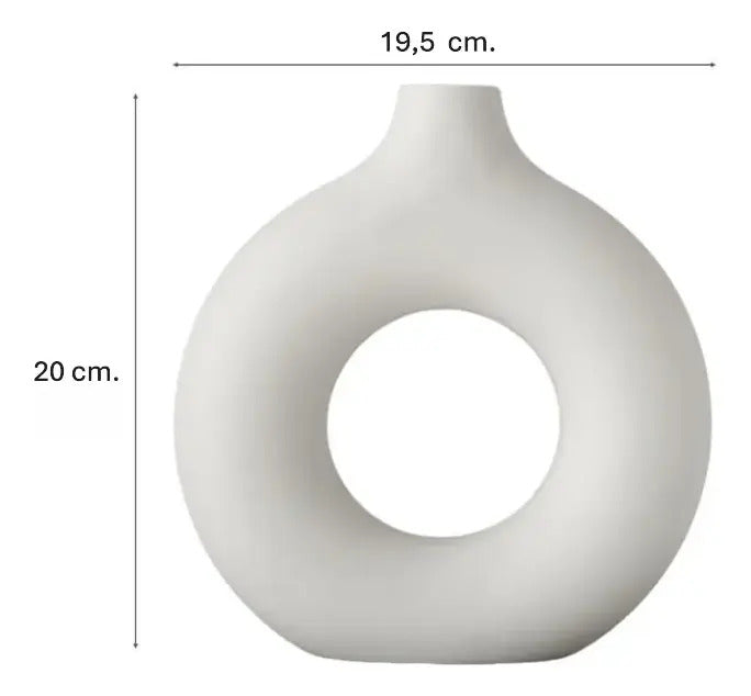 Florero de Cerámica Nórdico Dona 20 cm