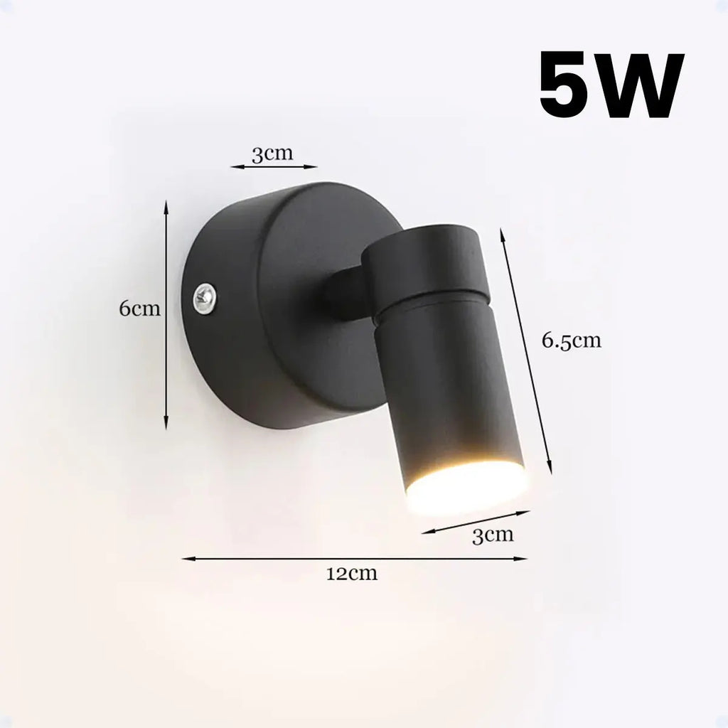 Luz LED Magnética Táctil Recargable USB para Pared Negro