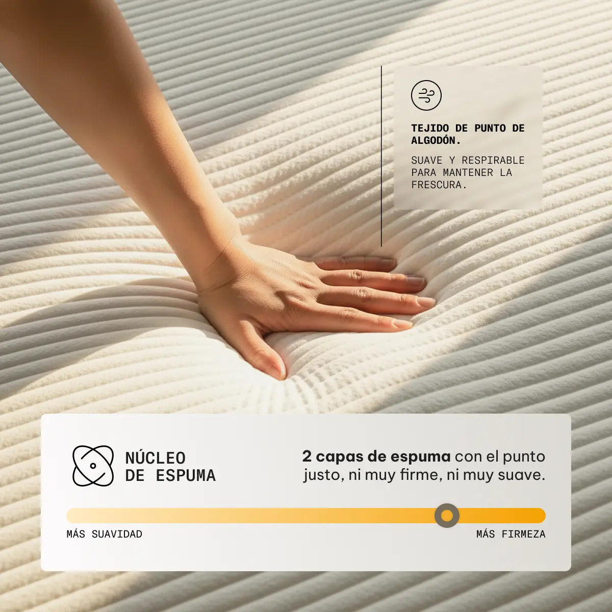 Colchón Calm 2 Plazas 140x190 cm en Caja — 2 Capas de Espuma