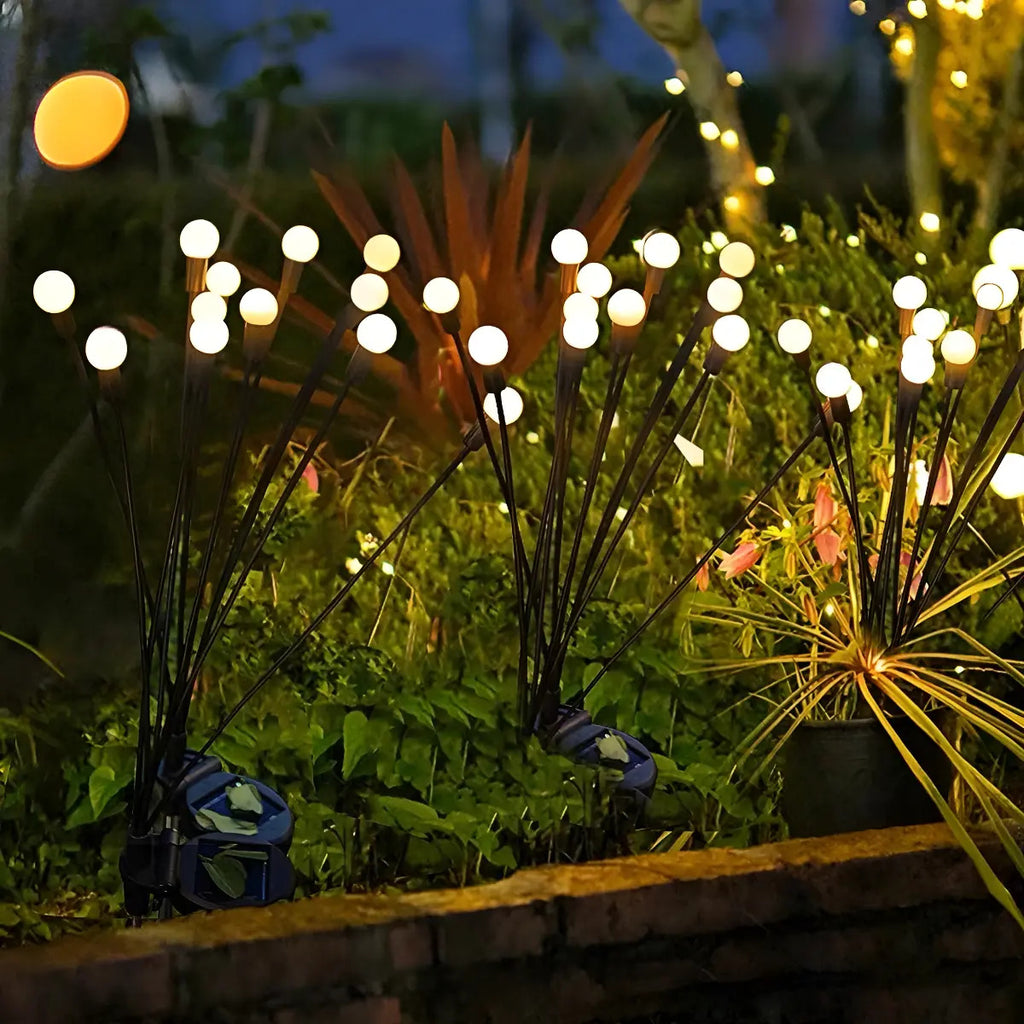 Luces Solares de Estaca Ramo de Bolitas 75 cm - Pack x2
