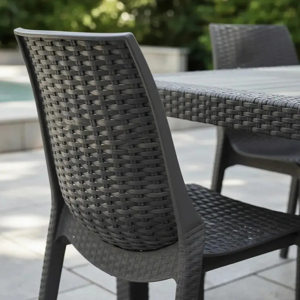 Juego de Jardín: 6 Sillas Harmony + Mesa Alejo 150x90 cm